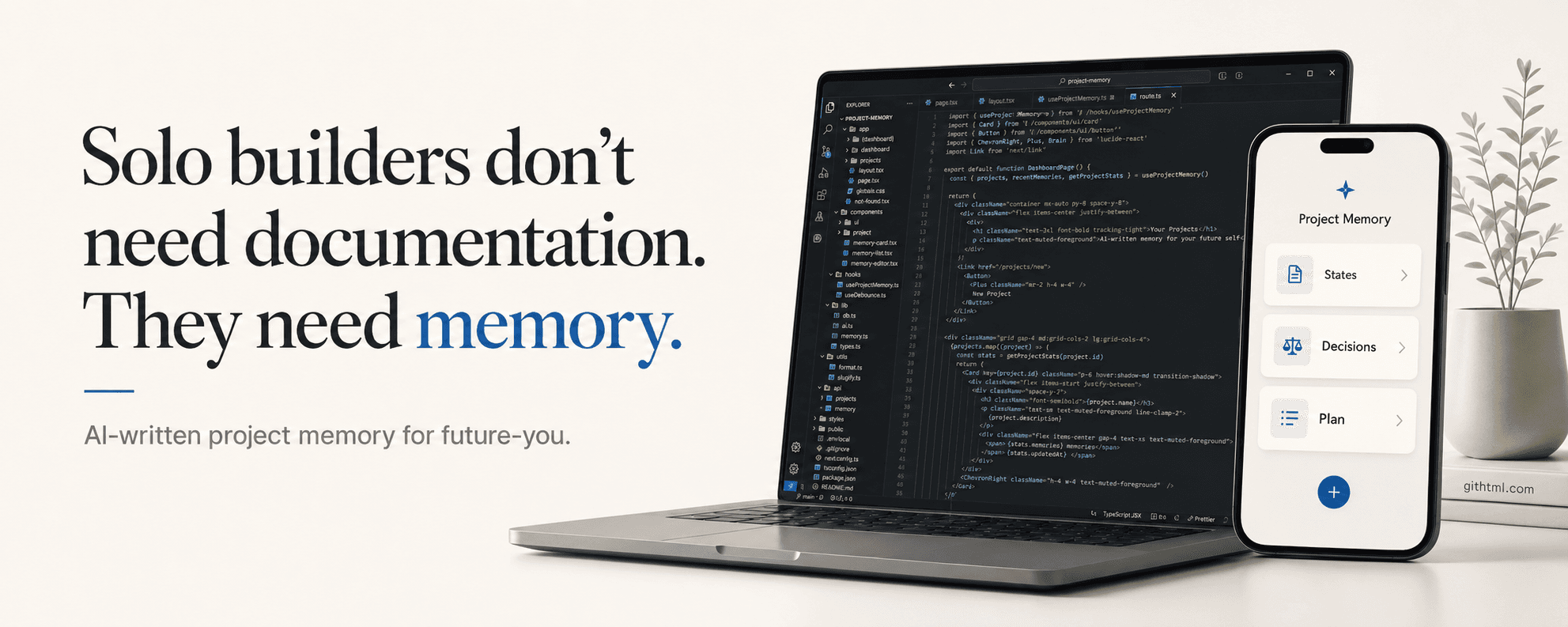 Solo builders don't need documentation. They need memory