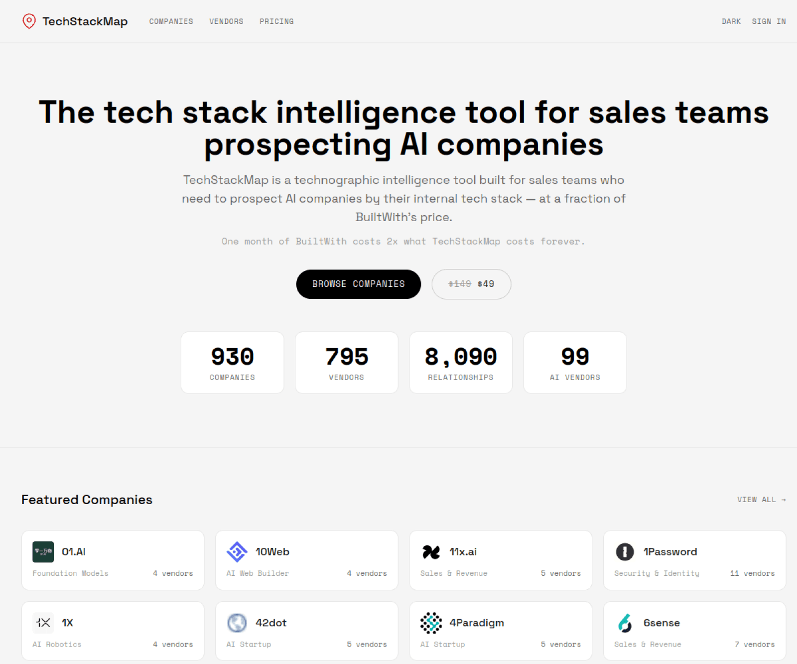 TechStackMap screenshot